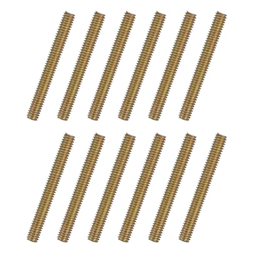 uxcell 12pcs Fully Threaded Rods 5/16x2-1/2 All Thread Studs Long Threaded Screw Carbon Steel for Furniture Garden Railing Mounting Assembly Fastening Frame Connection Colorful Zinc - size: 5/16x2-1/2"