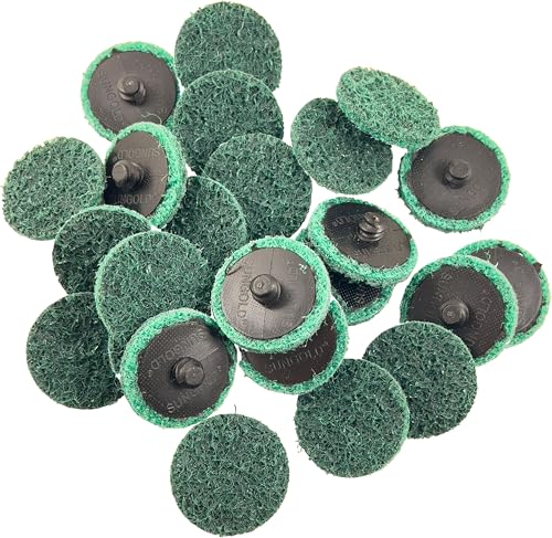 Sungold Abrasives 74930 Green Fine Non Woven Surface Conditioning Type R Quick Change Discs 25/Box, 1-1/2" - color: Green Fine, size: 1-1/2 in.