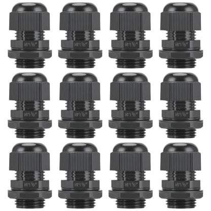 12 Pcs 1/2" NPT Cable Glands Waterproof Strain Relief Connector - color: 12 Pcs 1/2" NPT