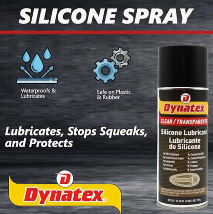 Dynatex Silicone Spray Lubricant 10.25 oz Aerosol Can (1 Pack)