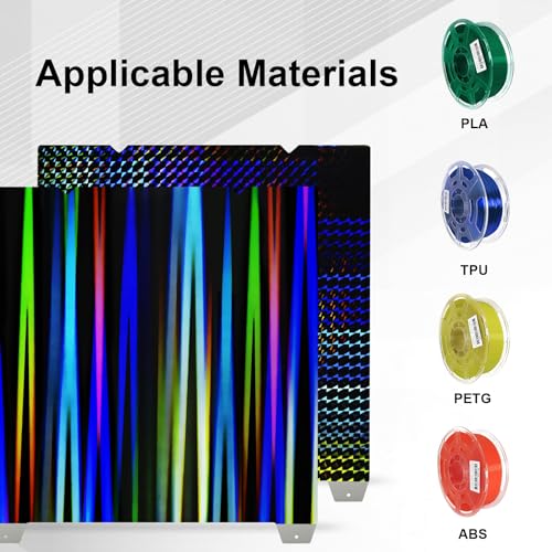 Smooth H1H Build Plate（with Magnetic Base）235x235mm,Rainbow Streak+Phantom Double-Sided Effect Plate for Creality K1/K1 SE/K1C/Ender 3 S1/3 S1 Pro/Ender 5 S1/Ender3 V3 KE/Ender3 V3 SE - color: H1H with Magnetic Plate, size: 235x235mm