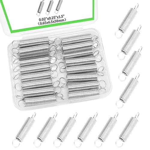 20PCS Extension Spring 1/4 Inch x 1-1/2 Inch Zinc Plated Extension Springs - size: 20PCS（1 size)