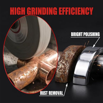 8 Inch 180 Grit Fiber Buffing Wheel, 5/8" Arbor (7P Hardness) - style: 8"x1" 7P Fiber Wheel