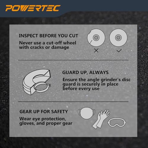 POWERTEC 4" Cut-Off Wheels, 25 PK, 5/8" Arbor (14018) - style: 4" Cut Off Wheels 1/16" Thick, 5/8" Arbor
