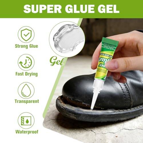 Super Glue Gel Clear 3 Gram (Pack of 36) for Plastic Metal & Wood – Instant CA Adhesive All Purpose Multipack, Cyanoacrylate Glue for Ceramic 3D Printing Shoe Crafts, Strong Bonding Single Use Minis