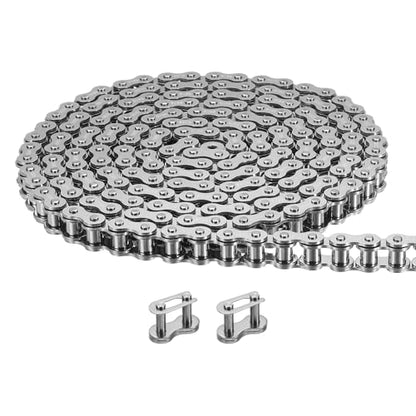 DTGN ANSI #50/ISO (DIN) 10A-1 Roller Chain 10 Ft 192 Links Stainless Steel - size: #50/10A-1