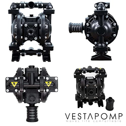Vestapomp Air Operated Double Diaphragm Pump (1 inch - Aluminum - Nitrile)