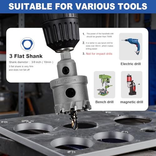 1-1/8" (29mm) Tungsten Carbide Tip Hole Saw,Hole Saw with M2 Pilot bits - size: 1-1/8" (29mm)
