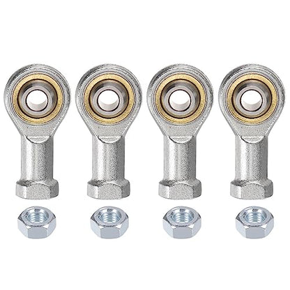 uxcell 4pcs SI6TK PHSA6 M6 Female Rod End Bearing M6x1 Right Hand Thread, Self-Lubricating Joint Rod Ends, Includes Jam Nut - size: M6