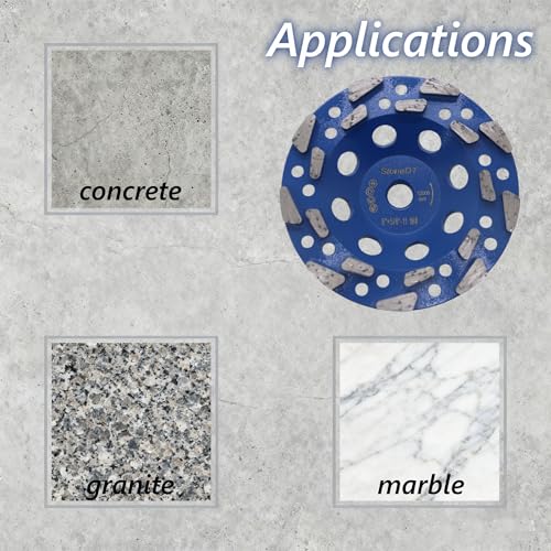 Diamond Grinding Cup Wheel, 5’’ High Performance Concrete Grinding Wheel for Marble Granite Thin Epoxy Coating Removal, 5/8"-11 Arbor, 18/20 Grit, 18 Segment - style: 5''