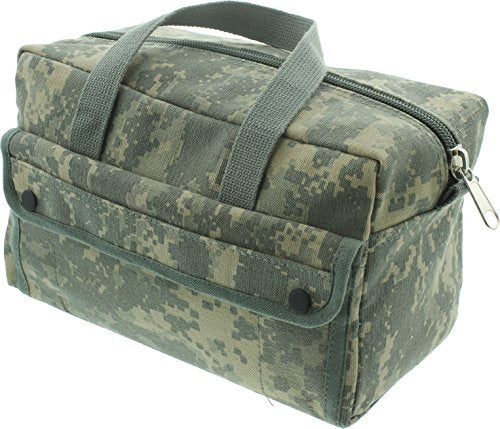 ARMYU Heavy Duty Small Tool Bag Tactical Cotton Canvas Mechanics Bag, 11" x 7" x 6", ACU Digital - color: ACU Digital