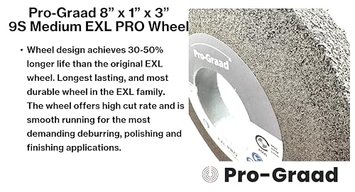 EXL PRO Deburring Wheel 8" x 1" x 3", 9S Medium, 11185 - style: 8" x 1" x 3" 9S Medium