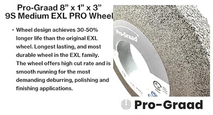 EXL PRO Deburring Wheel 8" x 1" x 3", 9S Medium, 11185 - style: 8" x 1" x 3" 9S Medium