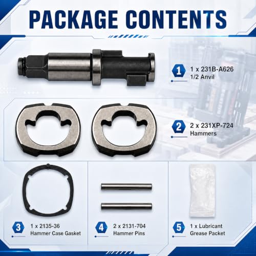 2135-THK1 Pneumatic Impact Wrench Hammer Head Set