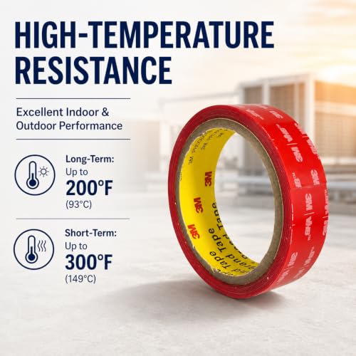 3M Double Sided Tape Heavy Duty 0.5’’×10Ft Made with 3M vhb Tape Clear 4905 - size: 1/2''×10Ft