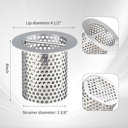 4" Floor Drain Strainer, osseph 316 Stainless Steel - size: 4" Tall x 4" Diameter
