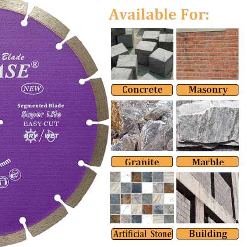 9 inch General Purpose Segmented Diamond Saw Blade for Concrete Masonry Brick Block Stone - style: 9''