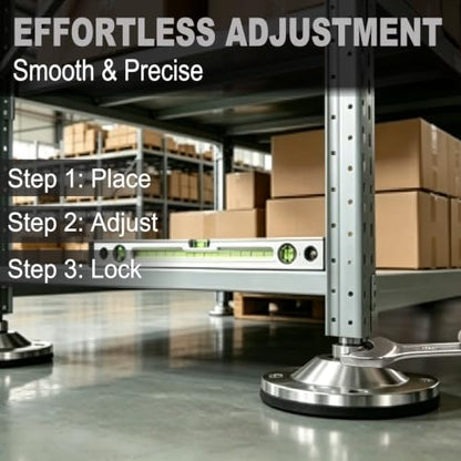 DTGN 4 Pcs M12 Carbon Steel Leveling Feet 2.36" Dia Base 3.7" Length - size: M12x2.36"Dia. x3.7" Length