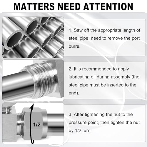 ChillWaves 304 Stainless Steel Tee Compression Tube Fitting, 1/2" OD x 1/2" OD x 1/2" OD Compression Union Connector(1-PACK) - size: 1/2" OD x 1/2" OD x 1/2" OD