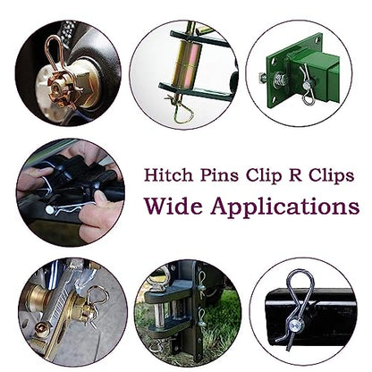 15Pcs Heavy Duty Hitch Pins Clip R Clips Cotter Pins, White Zinc Plated Spring Retaining Wire Hair Pins， Large for Trailer Tractors Mower Carts Truck Pin Clip，Strong Spring Tension M3x60mm - size: M3×60mm-15pcs White zinc-plated