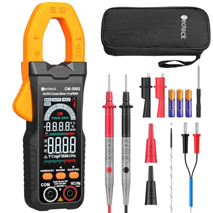 Neoteck Clamp Meter 6000 Counts Clamp Multimeter 800A AC/DC Current Voltage