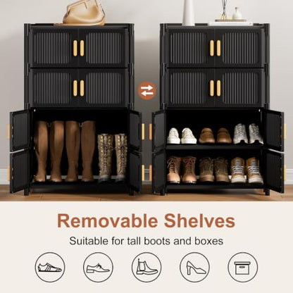 5-Tier Shoe Cabinet, 20-Pair Storage for Entryway - size: 5-Tier