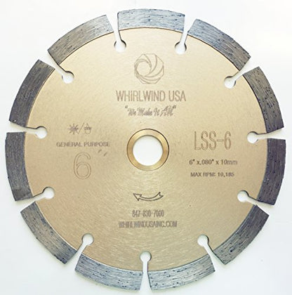 6 Inch Diamond Saw Blade for Concrete Stone Brick Masonry - size: 6" LSS
