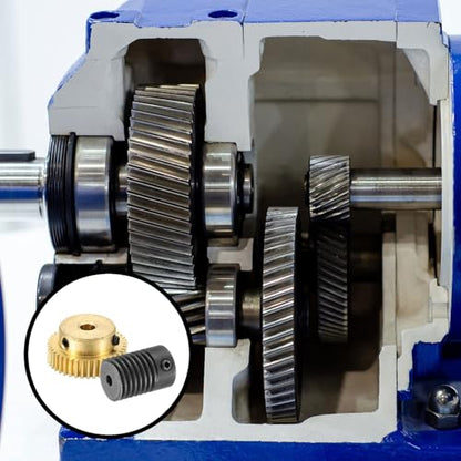 uxcell Worm Gear Set Right Rotation 40T 0.5 Module 1:40 Reduction Rate - size: Gear-4mm, Rod-3mm Bore, style: 0.5M-40T
