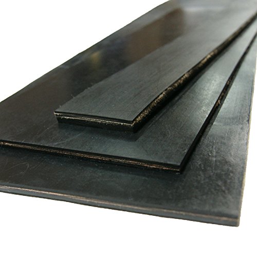 Rubber-Cal Heavy Black Conveyor Belt - Rubber Sheet - .30(2Ply) Thick x 8" Width x 24" Length - Black - size: 8" x 24"