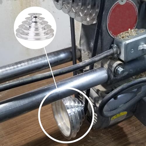 Mxfans Aluminum 22mm Bore Outter Dia 54-150mm 5 Step A Type V-Belt Pagoda Pulley Belt