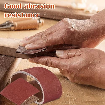 4 x 24Inch Aluminum Oxide Sanding Belts,5Each of 40 80 120 240 Grits,20 Pcs - size: 4*24