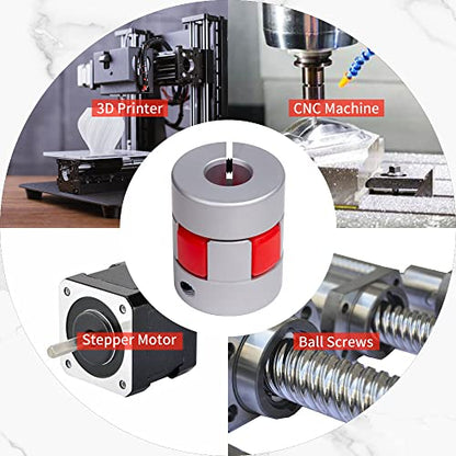 Aluminium Plum Flexible Shaft Coupling D20L25 bore 10mm to 10mm Motor Connector Flexible Coupler for 3D Printer CNC Machine and Servo Stepped Motor - size: 10mm to 10mm