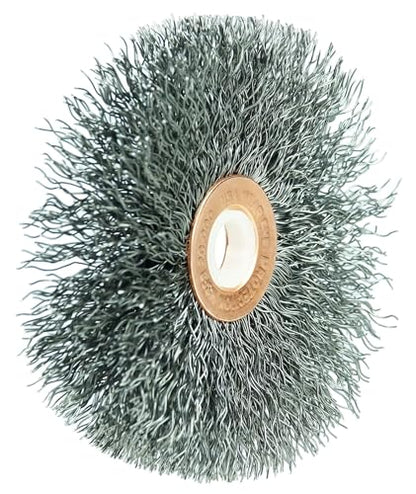 Weiler 15563 3" Crimped Wire Wheel, .0118" Steel Fill, 1/2"-3/8" Arbor Hole, Made in the USA (Pack of 10) - size: .0118 Wire Size x 1/2"-3/8" Arbor, style: Pack of 10