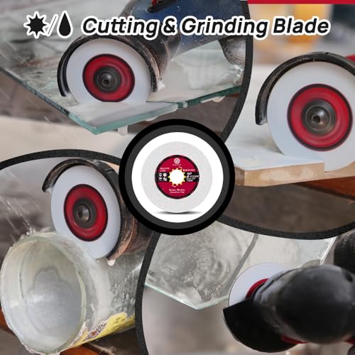 FOCSTOL Diamond Glass Cutting Disc - 3pcs 2 Inch(50mm) Diamond Saw Blade for Glass Jade Crystal Wine Bottle for Mini Angle Grinder - size: 2''(50mm)
