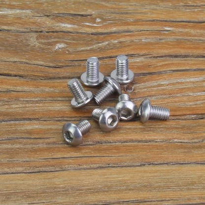 105 Pieces M3 x 5mm Button Head Socket Cap Screws, Thread Pitch 0.5mm, Sutemribor M3 Screws, 304 Stainless Steel, Fully Threaded, Silver - size: M3 x 5mm, style: Button Head