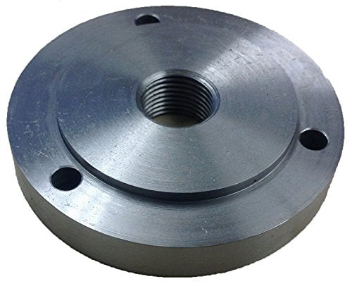 HHIP 3900-3211 3 Jaw Chuck 1-10 Threaded Backplate, 4" - size: 4" Size, 1"-10 Thread, style: For 3-Jaw Chucks