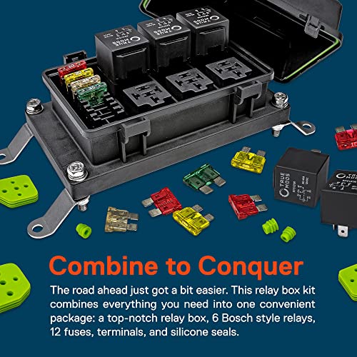 True MODS 12V Automotive Waterproof Fuse Relay Box 5-Pin Relay Block Kit - style: Fuse/Relay Kit