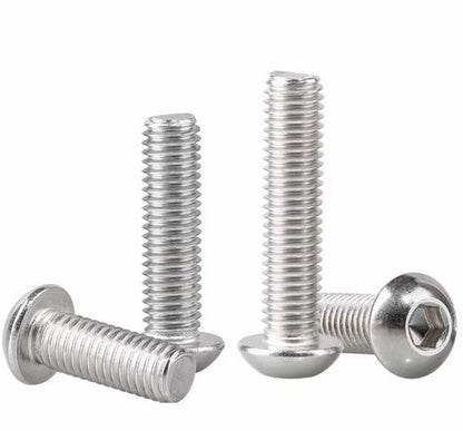 1/4-20 x 1-1/4" Button Head Socket Cap Bolts Screws, 304 Stainless Steel 18-8, Allen Hex Drive, Bright Finish, Fully Machine Thread（25pcs） - size: 1/4-20*1-1/4 (25PCS)