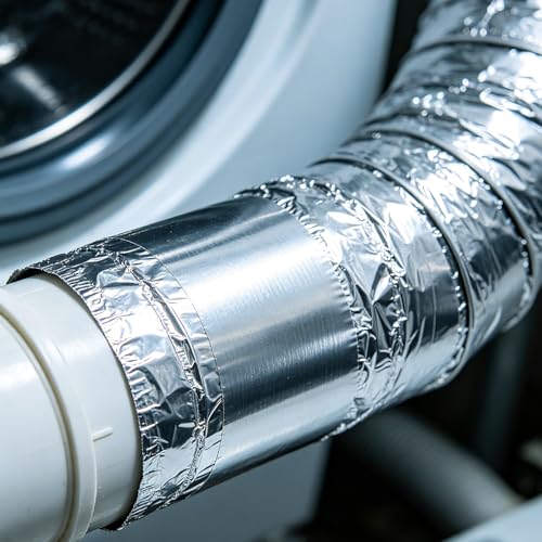 Aluminum Foil Tape,3.2mil Thick, 4 Inch Wide x 55 Yards (165ft), Heavy Duty Waterproof & High Temperature Resistant, for HVAC Duct Sealing, Metal Repair & Insulation - size: 4"×55Y