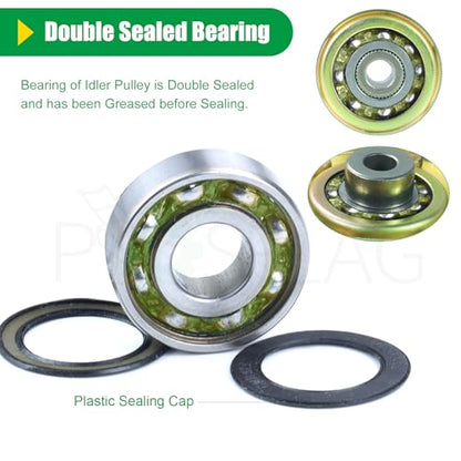 756-04224 Flat Idler Pulley for Cub Cadet LT1050 LT1042 LT1045 Deck - color: T8 1x756-0981
