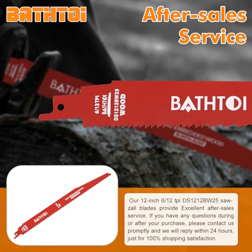 25 Pack 12 Inch 6/12 Tpi Reciprocating Saw Blades for Nail-Embedded Wood - size: 12 Inch 6/12TPI