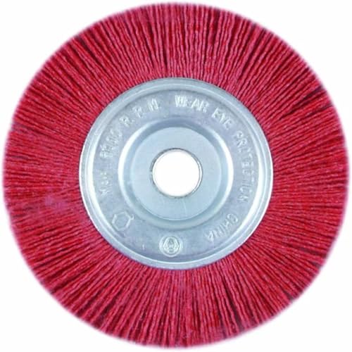 1/2-Inch to 5/8-Inch (1 Piece) Coarse Nylon Wheel Brush with 6-Inch Diameter for Removal of Rust, Paint, Stain, Tarnish and Corrosion on Metal and Wood
