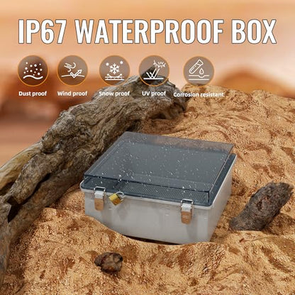 Joinfworld Outdoor Waterproof Electrical Box 13x13x5 with Clear Cover - size: 13"x13"x5" Clear