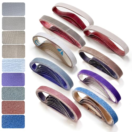 60PCS 1/2 x 12 Inch Sanding Belts, Replacement Belts for Belt Sanders - size: 12x1/2 inch