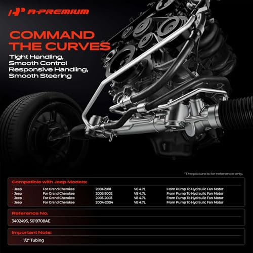 A-Premium Power Steering Pressure Hose Assembly Compatible with Jeep