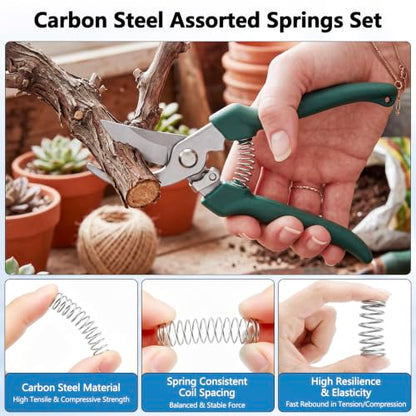 420 Pcs Spring Assortment Kit,20 Different Sizes Zinc Plated Springs Set