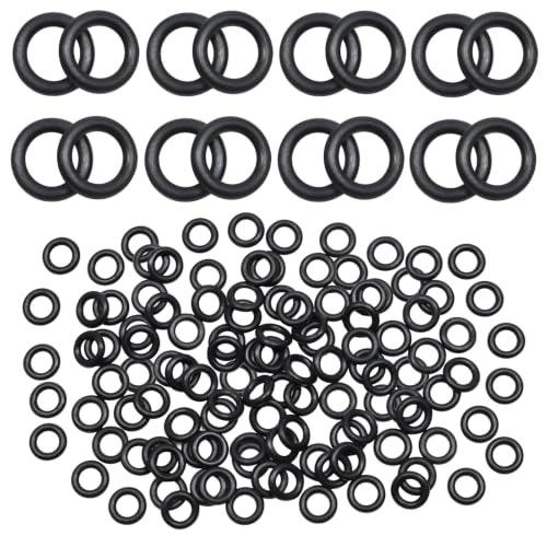 EASYEAH 200Pcs Nitrile Rubber O Rings, 13/64"(5mm) ID, 5/16"(8mm) OD - size: 13/64" ID, 5/16" OD