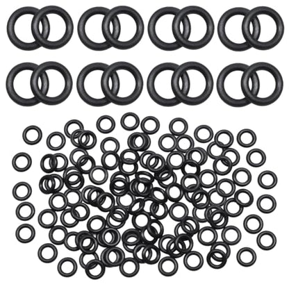 EASYEAH 200Pcs Nitrile Rubber O Rings, 13/64"(5mm) ID, 5/16"(8mm) OD - size: 13/64" ID, 5/16" OD