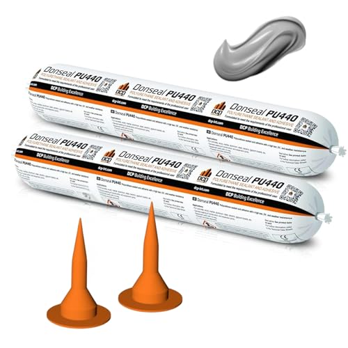 DCP Donseal PU440 Polyurethane Sealant for Concrete, Sidewalk 2 Pack – Expansion Joint Filler, Non-Sag Caulk for Foundation, Walls, Sausage, 20.2 fl oz – Grey, Pack of 2 - color: Gray