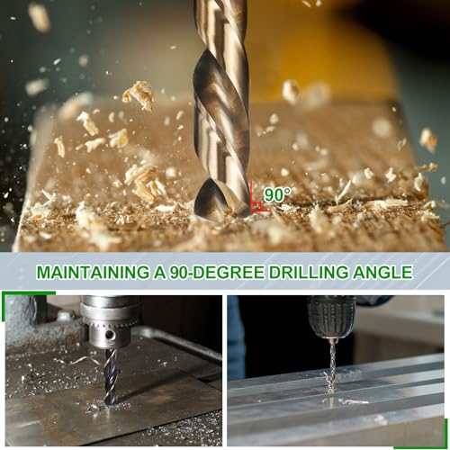 METALLIXITY Drill Bit (9/32") M35 5% Cobalt High-Speed Steel 135° 2Pcs - size: 9/32"